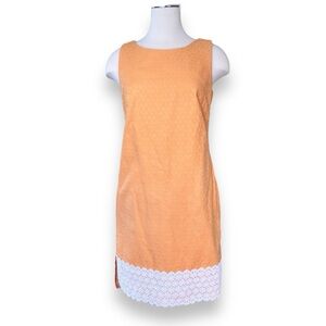 Lilly Pulitzer Shift Dress Fitch Style Jacquard Material Sunrise Orange